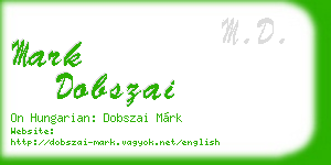 mark dobszai business card